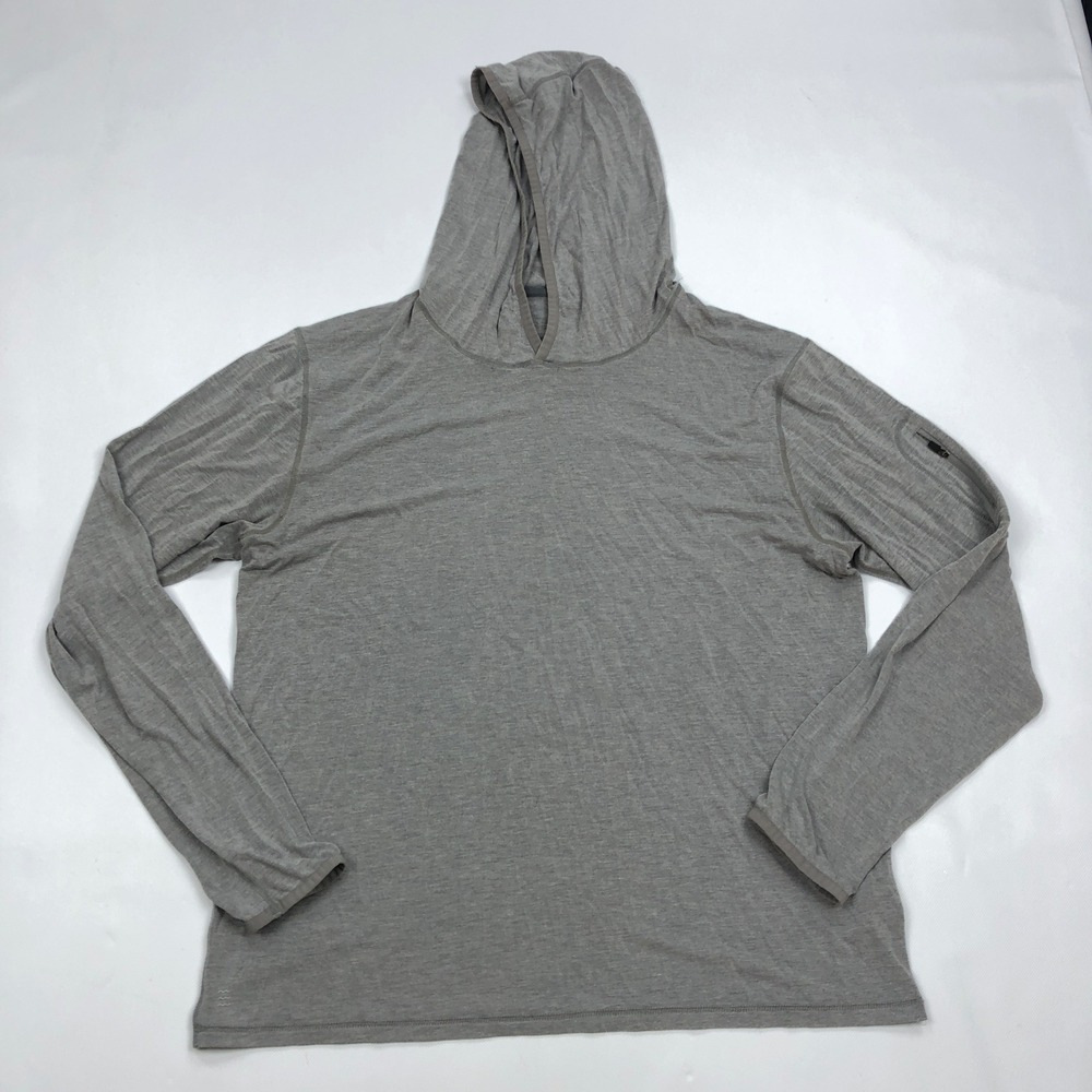 Free Fly Mens XL Bamboo Shade Hoodie Heather Grey Sun Lightweight